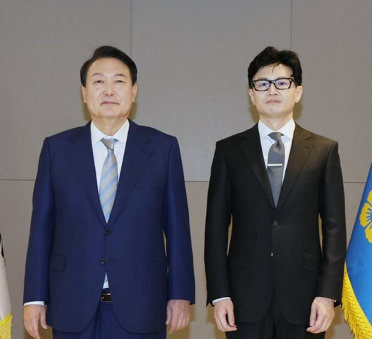 윤석열 대통령과 한동훈 법무부 장관. <연합뉴스>